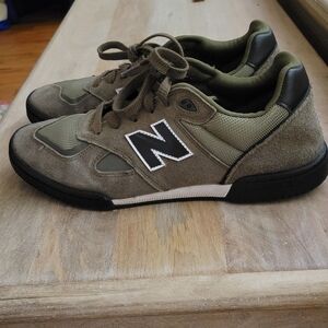 New Balance Tom Knox 600 Olive Green Suede Sneakers
